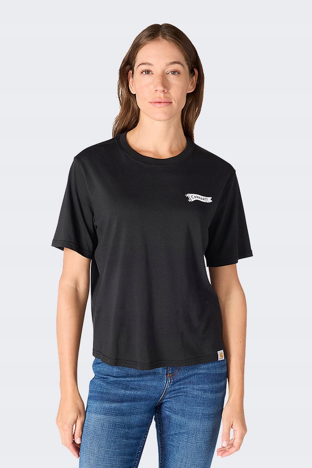 Tričko Carhartt Tencel Pennant Flag Black