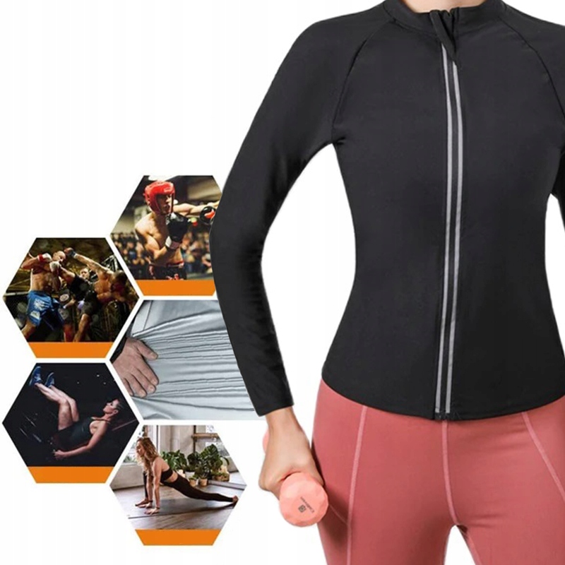 BLUZA ODCHUDZAJĄCA TERMICZNA DŁUGI RĘKAW L/XL Szerokość pod pachami 49 cm