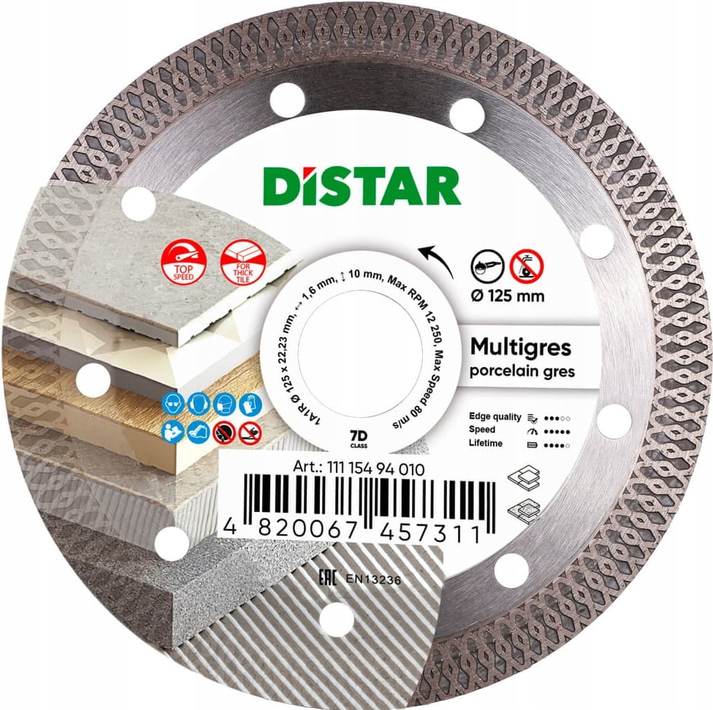 

Tarcza diamentowa Distar MultiGres 125mm 7D Gres