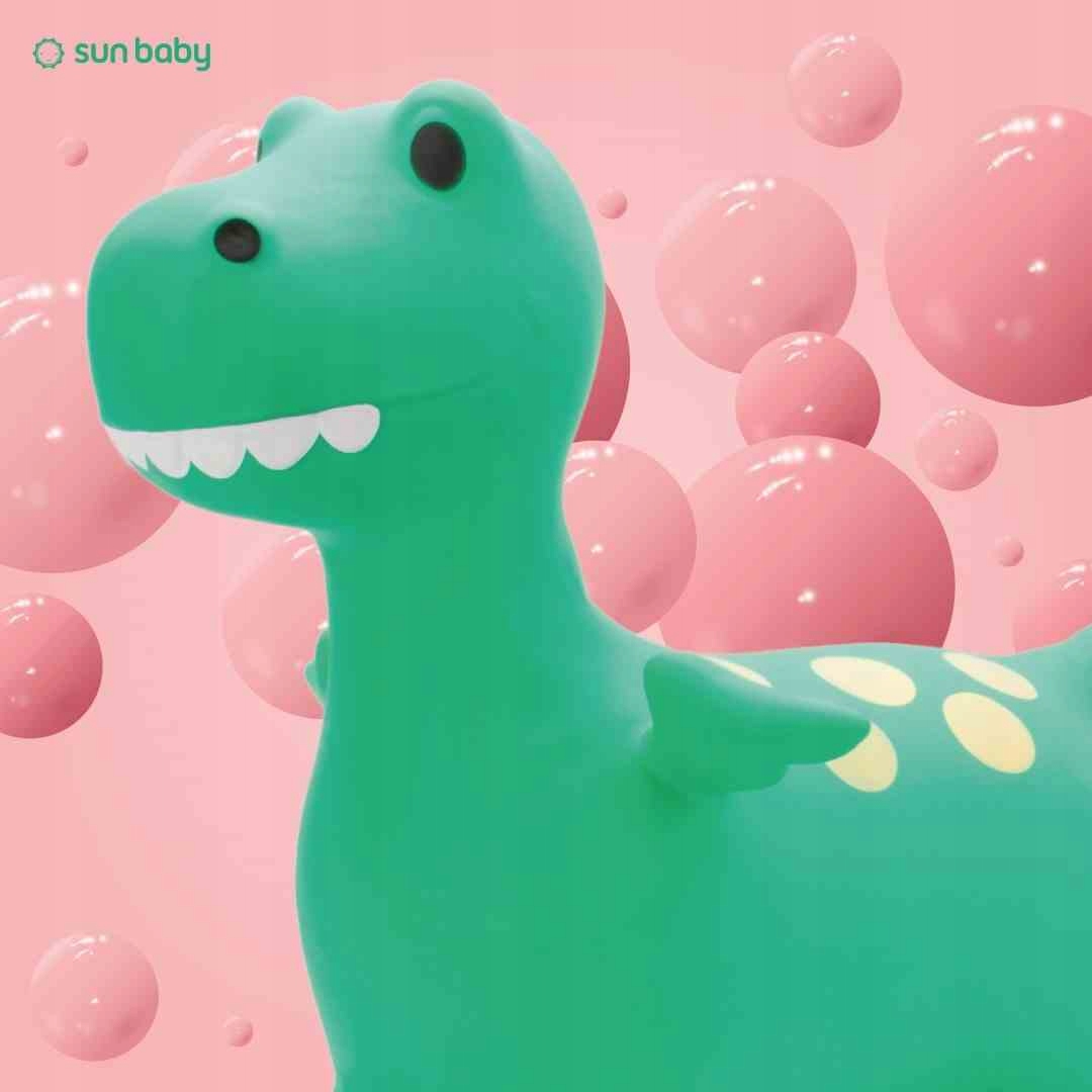 Skoczek gumowy dla dzieci SMOK 60 cm zielony do skakania z pompką Płeć chłopcy dziewczynki unisex