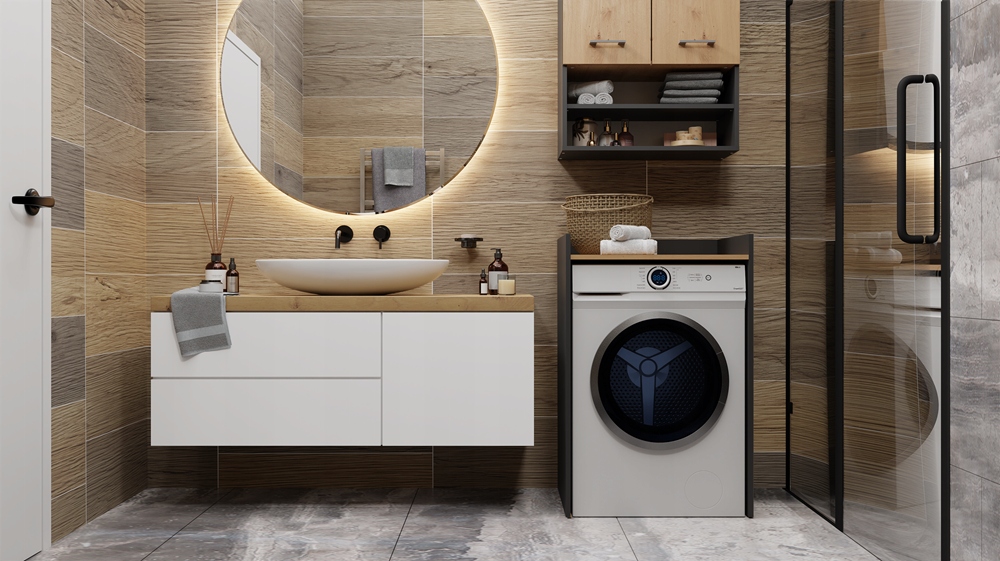 SZAFKA NA PRALKĘ KOMODA 64/50CM ANTRACYT DĄB ARTISAN REGAŁ SŁUPEK PRALKA Kod producenta 1