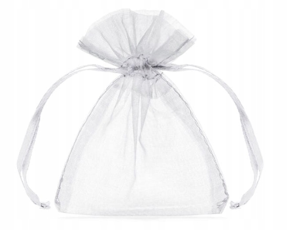 WORECZKI Z ORGANZY BIAŁE 7x9 cm MAŁE GIFT BAG KOMUNIA 100 sztuk CHRZEST Marka PartyPal