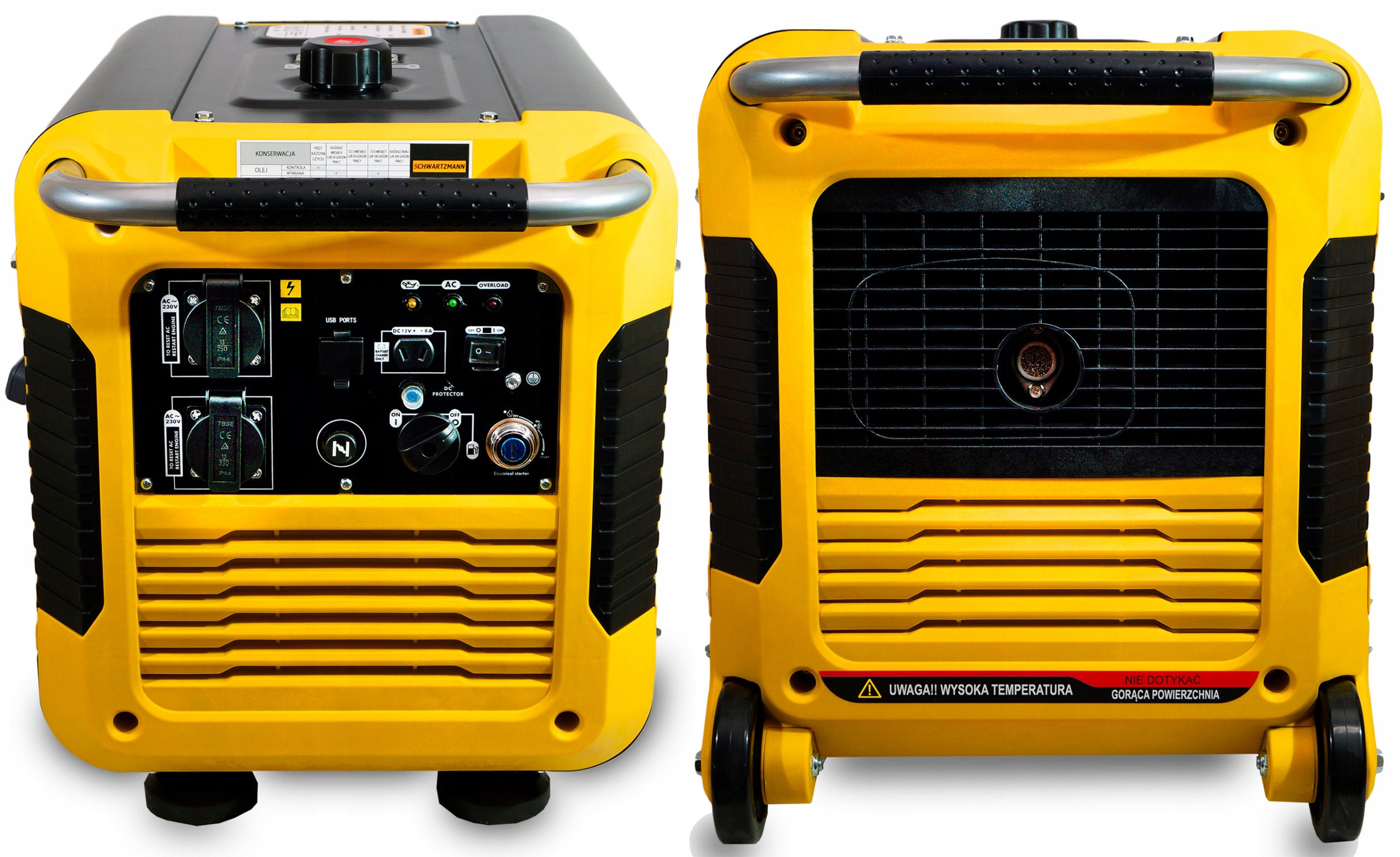 ІНВЕРТОРНИЙ ГЕНЕРАТОР ЕЛЕКТРОЕНЕРГІЇ 5400 ВТ 4 КМ USB AVR ! ВИСОКА ПОТУЖНІСТЬ, ВАГА 40КГ! Торгова марка Schwartzmann