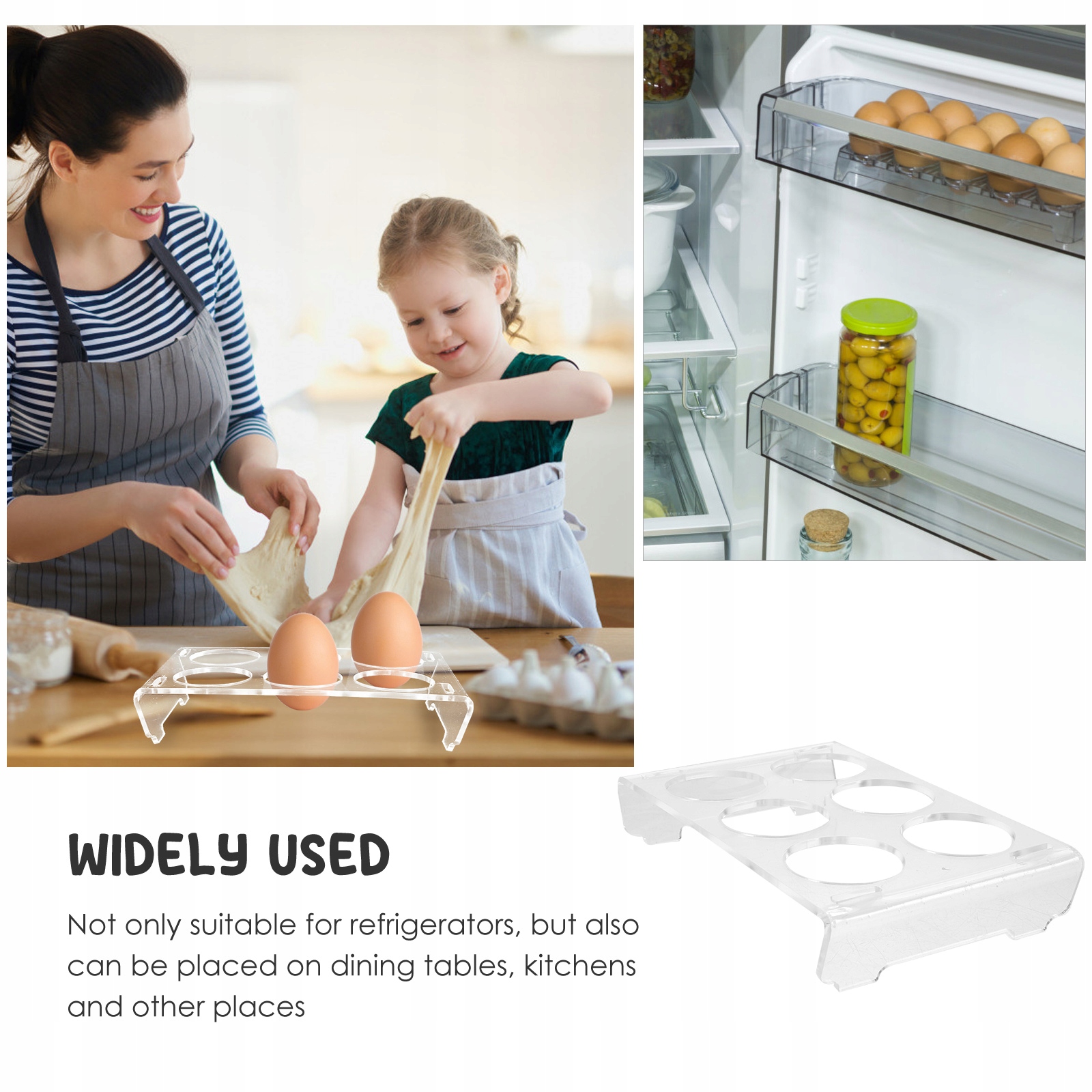 Akrylowy uchwyt na pojemnik na jajka do lodówki Marka inna