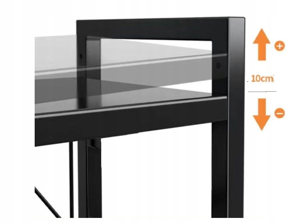 PÓŁKA REGULOWANA STOJAK DO KUCHNI NA MIKROFALÓWKĘ + 6 HACZYKÓW Wysokość mebla 46 cm