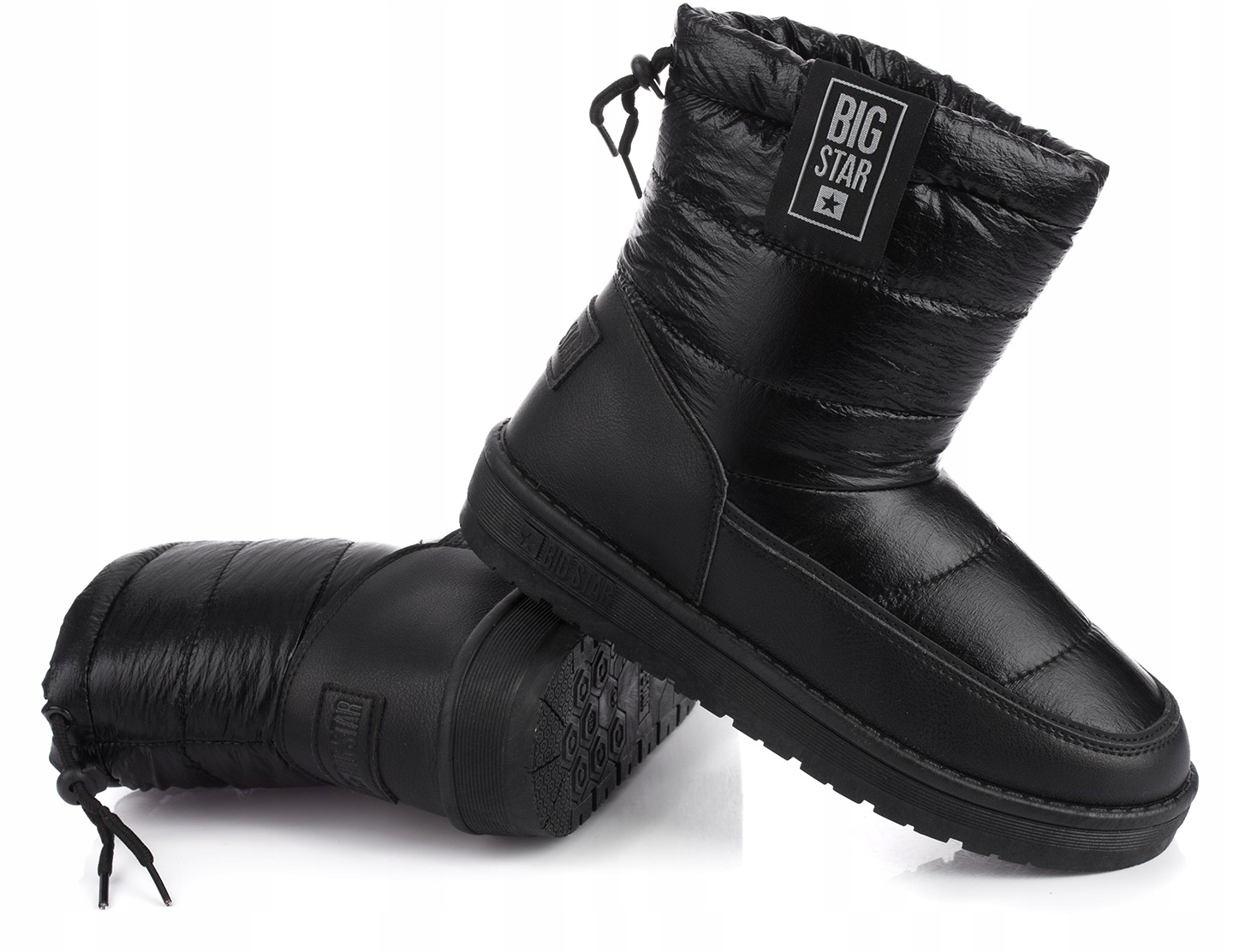 BIG STAR BUTY BOTKI ŚNIEGOWCE OCIEPLANE FUTERKIEM DAMSKIE CZARNE r. 38 Kolekcja Jesień / Zima