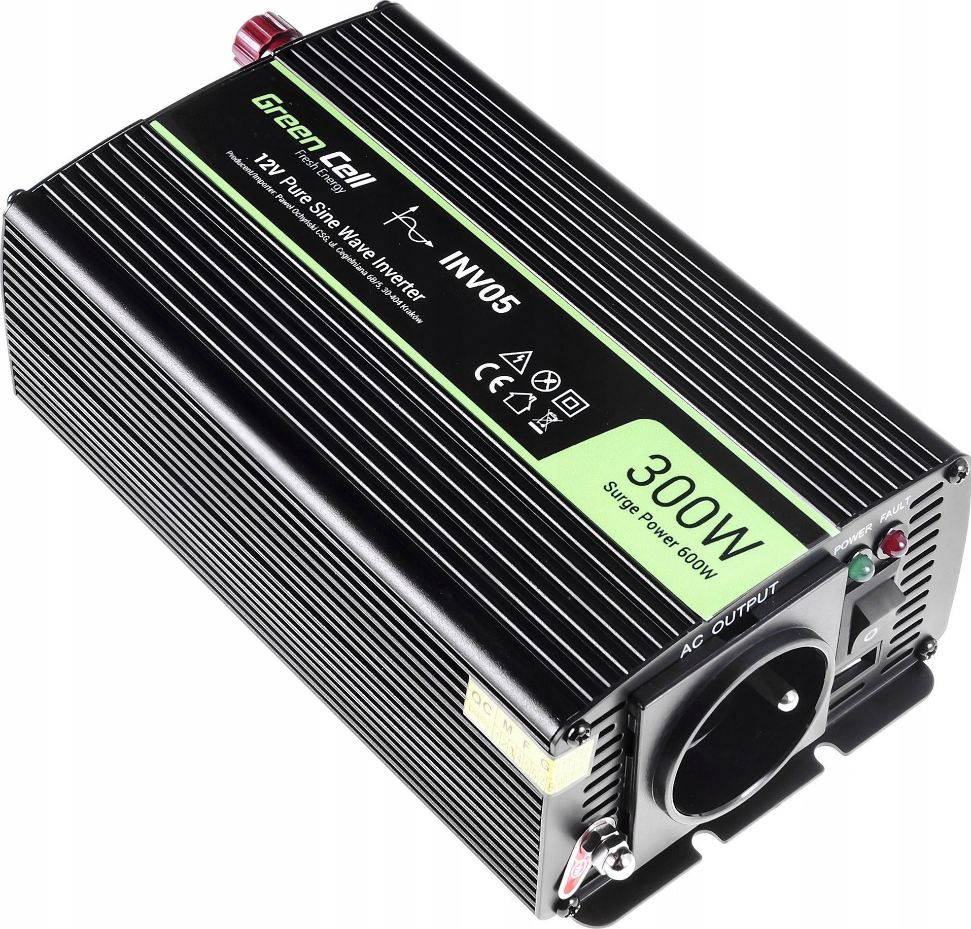

Przetwornica Green Cell 12V/230V 300W
