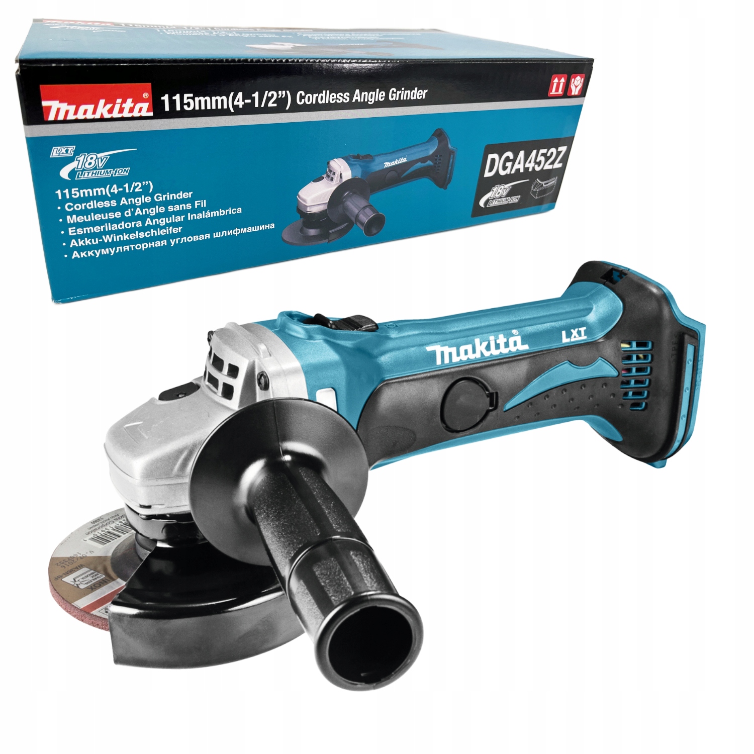 Makita DGA452Z Szlifierka kątowa 115mm akumulatorowa Lxt 18V