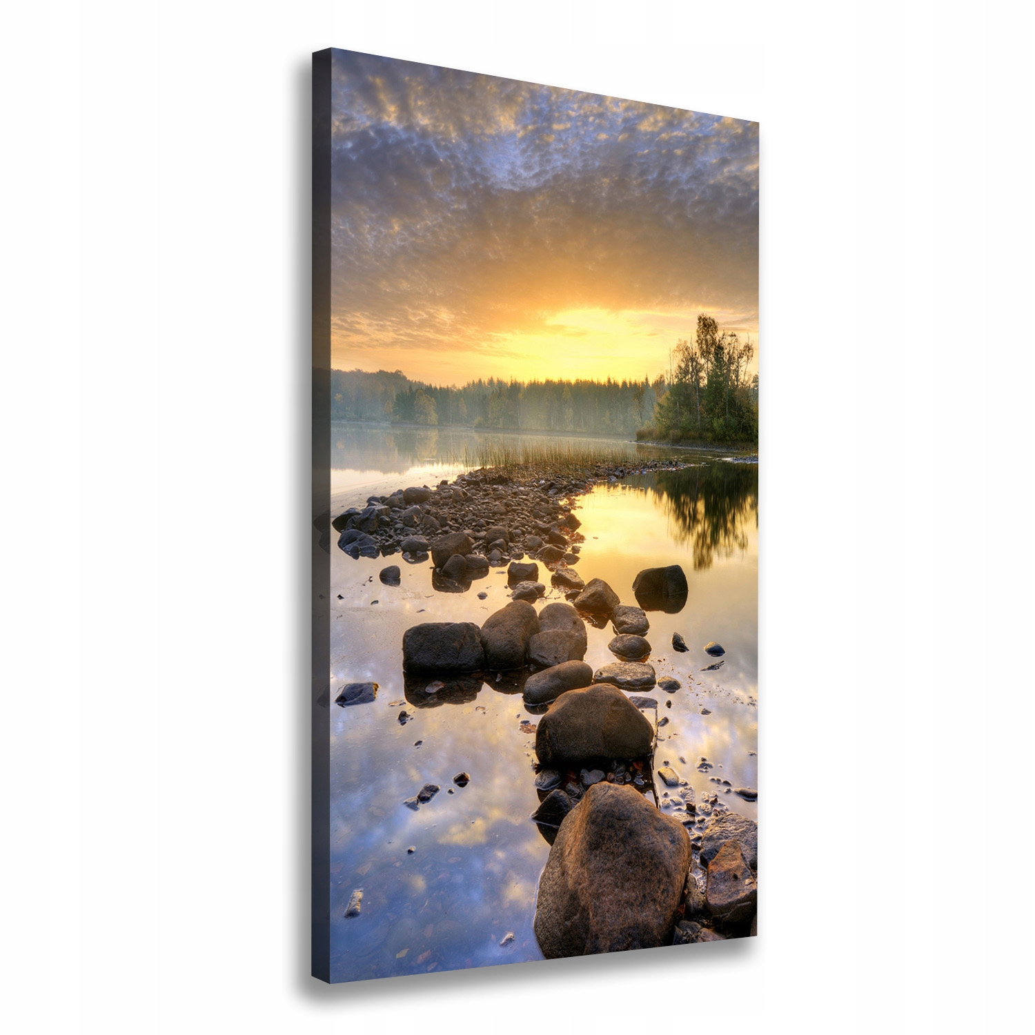 

Nowoczesny obraz canvas na ramie Jezioro 50x100 cm