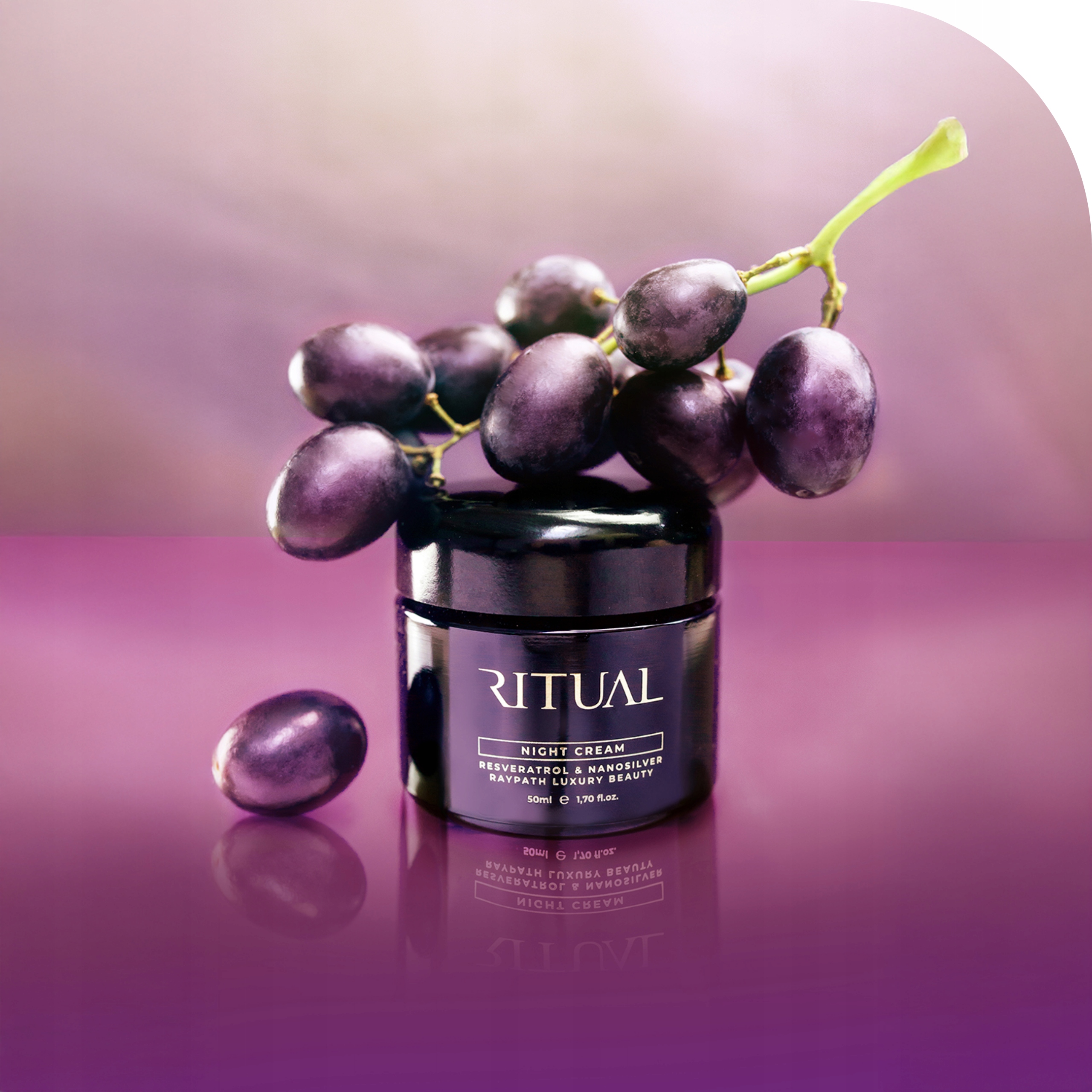 RAYPATH Krem do Twarzy Nawilżający na Noc 50ML Ritual Night z Nanosrebrem Marka Raypath