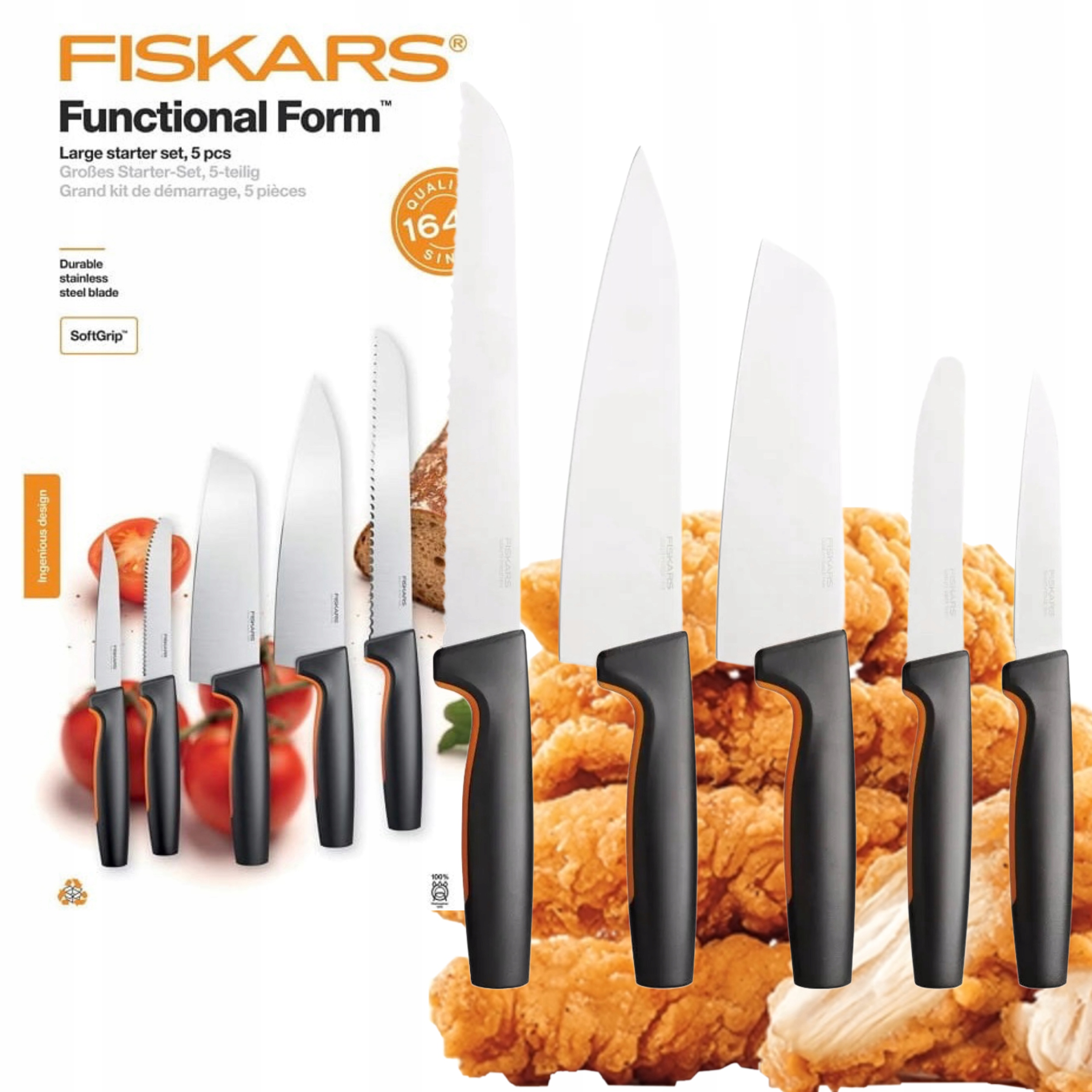 Sada 5 Nožů V Krabici Fiskars Šéfkuchaře Ff Komplet Nože Kuchyňské Ostřé