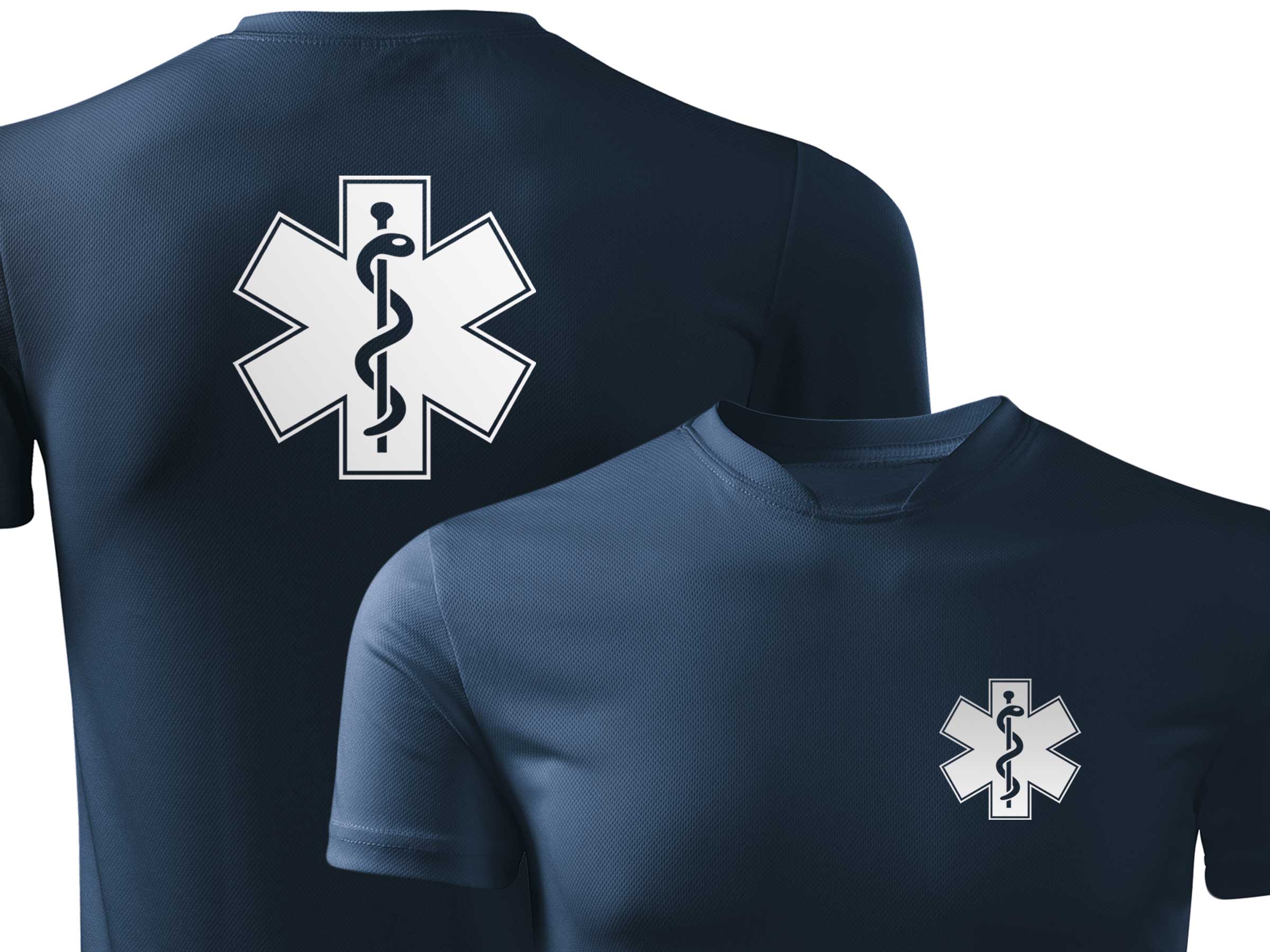 

Odblaskowa termoaktywna koszulka nadruk Eskulap