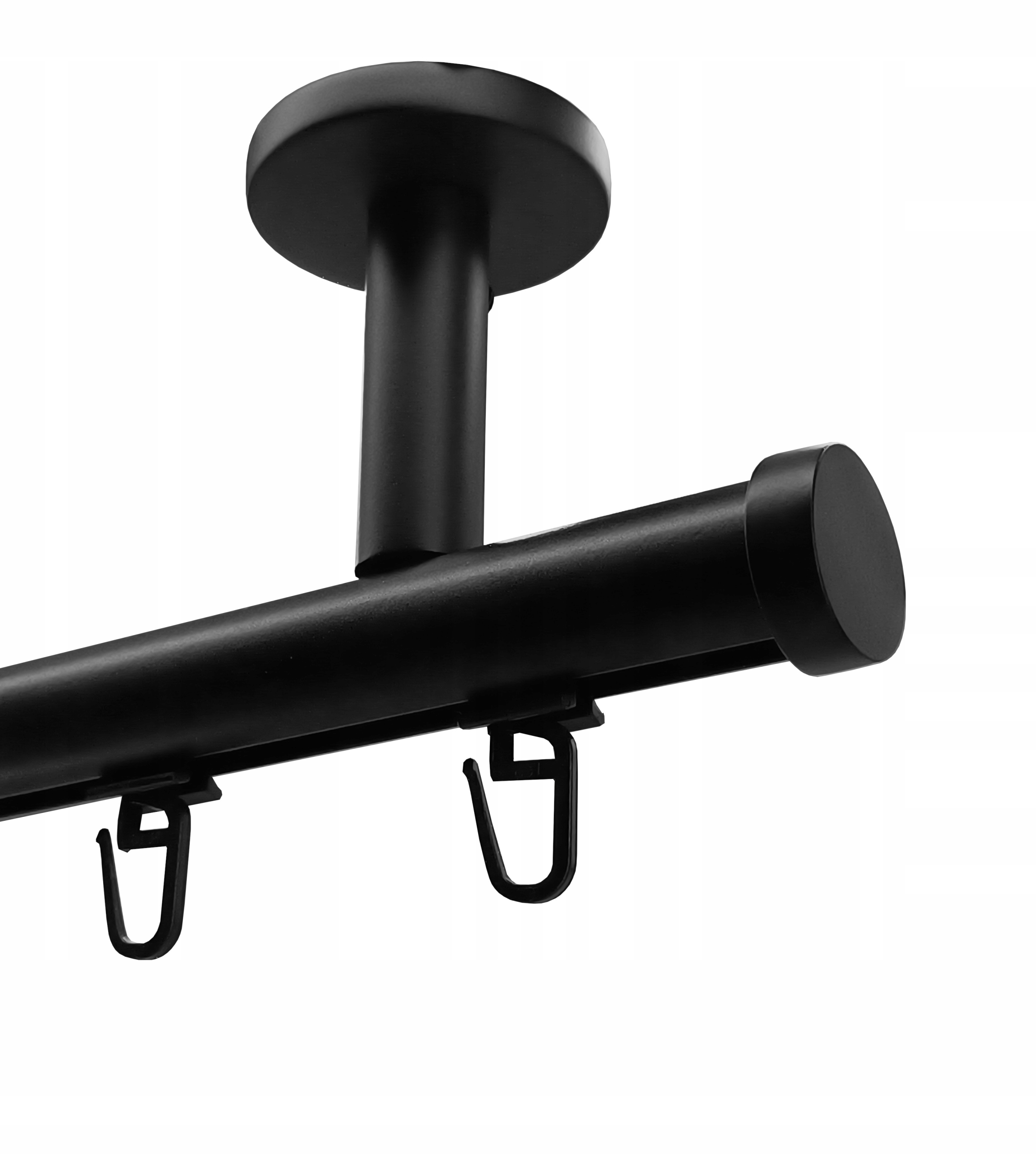 Garnýž stropní Aluminiový 20 mm Černý Mat 300 cm špendlík