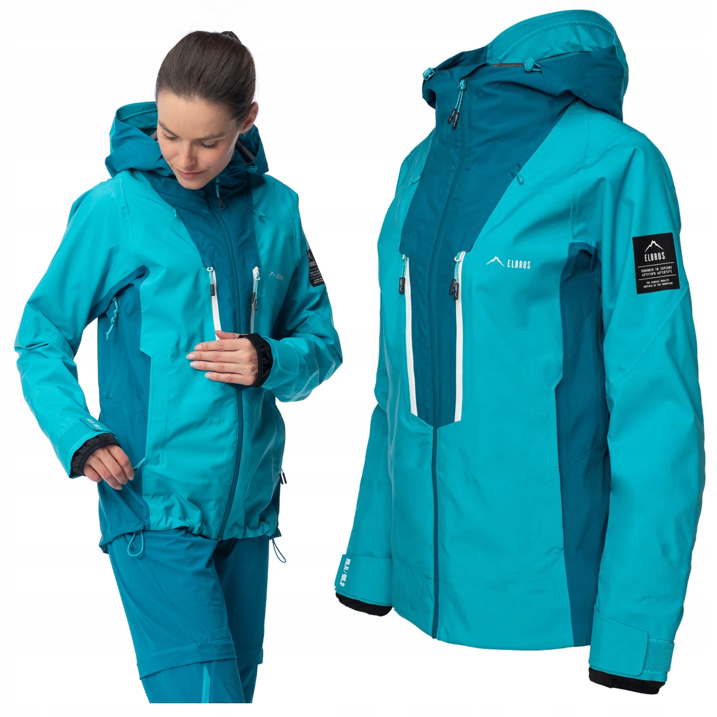 Kurtka Damska Elbrus Malaku Wo's Niebieska Trekkingowa XL ActivGuard Plus