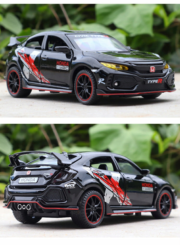 Honda CIVIC Type R Wrc 1:32 otwierane drzwi Led dźwięk auto samochód