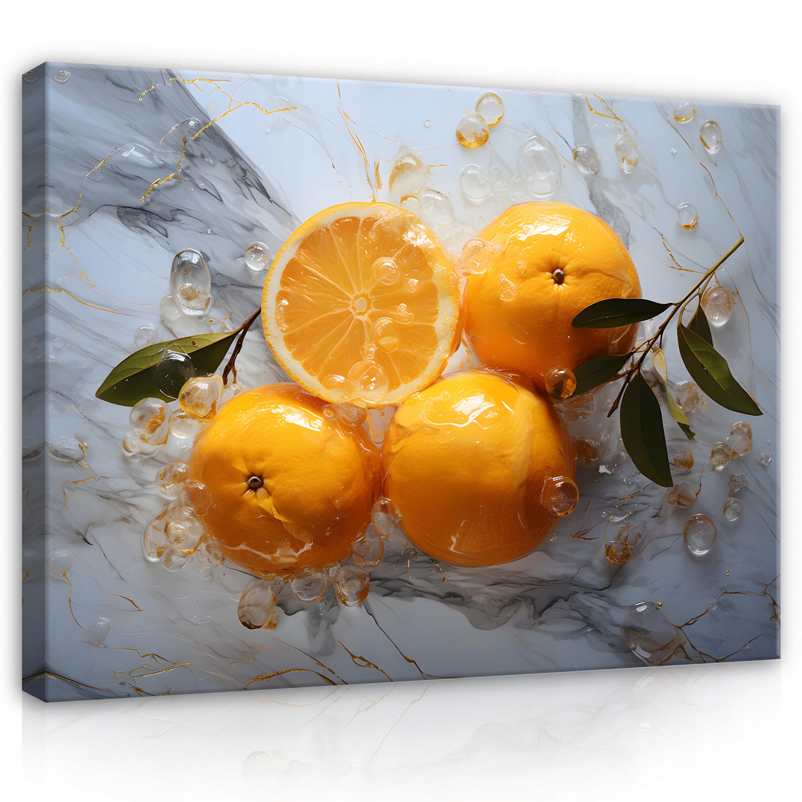 Obraz do kuchyně Ovoce Mramor Abstrakce na plátně Stěna Velký 120x80