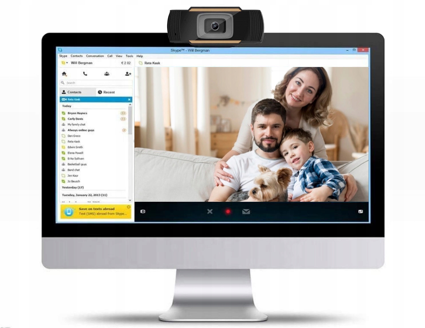 KAMERKA INTERNETOWA PC KAMERA DO LEKCJI MIKROFON Model X10-Black