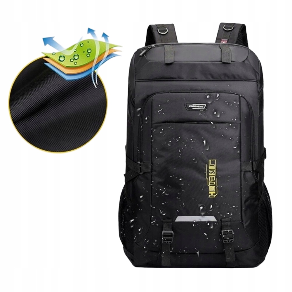 Plecak taktyczny turystyczny wodoszczelny 60l Czarny