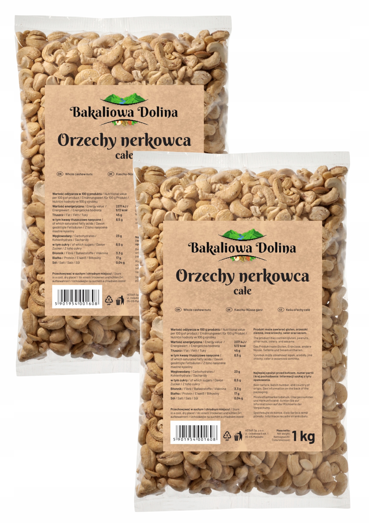 Levně Kešu Ořechy 2 Kg 2000 G Přírodní Čerstvé Zdravé Plné Vitamínů Vege