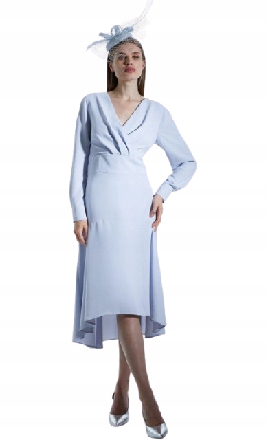 Karen Millen Šaty Modré Koktejlové 44 Y1M