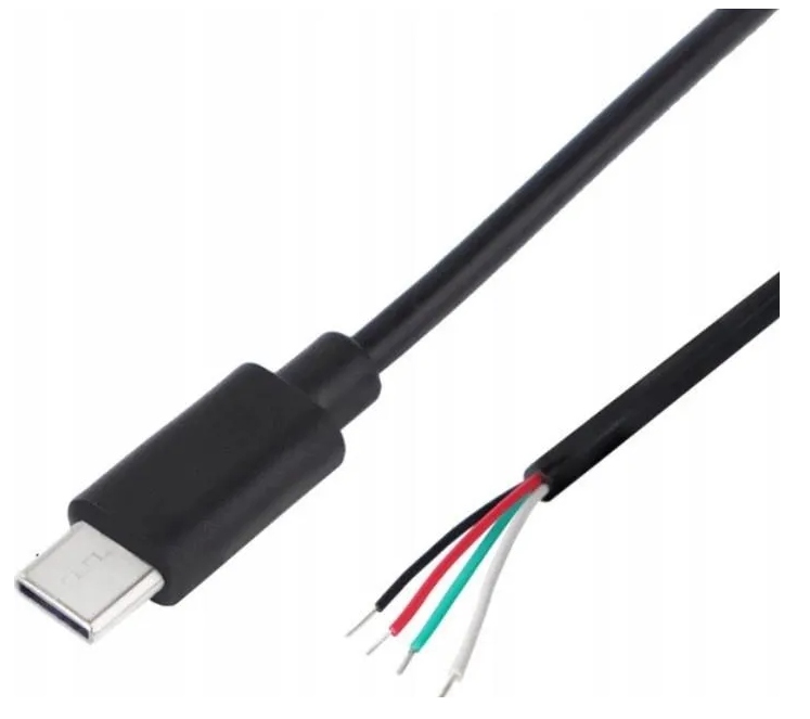 WTYK USB TYP C Z PRZEWODEM 1 METR 4 PIN