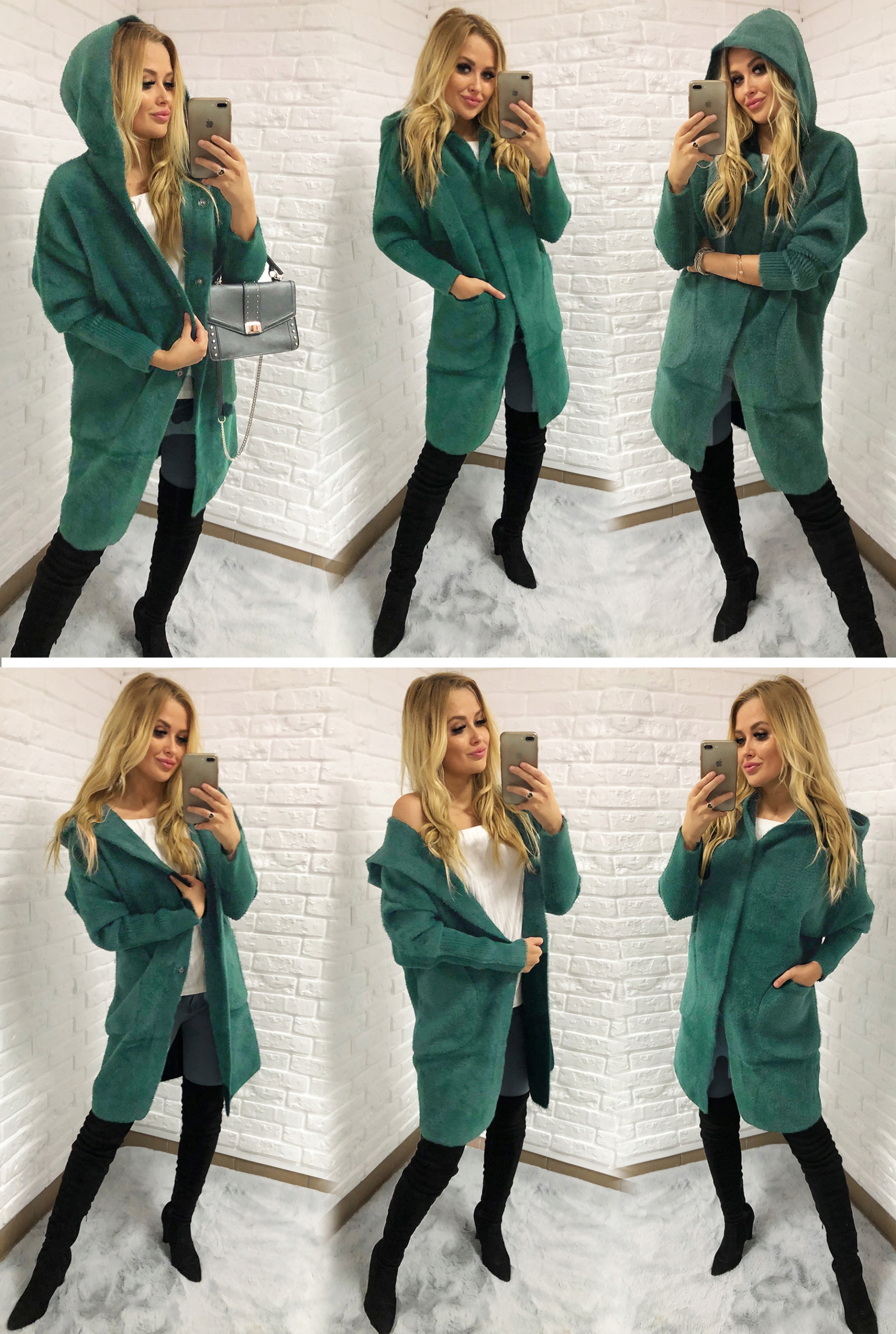 ALPAKI SWETER PŁASZCZ WEŁNA KOLORY oversize DŁUGI Szerokość pod pachami 63 cm