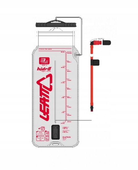 LEATT WYMIENNY POJEMNIK NA WODĘ FLAT CLEAN TECH 3L Z PRZEWODEM I ZAWORKIEM