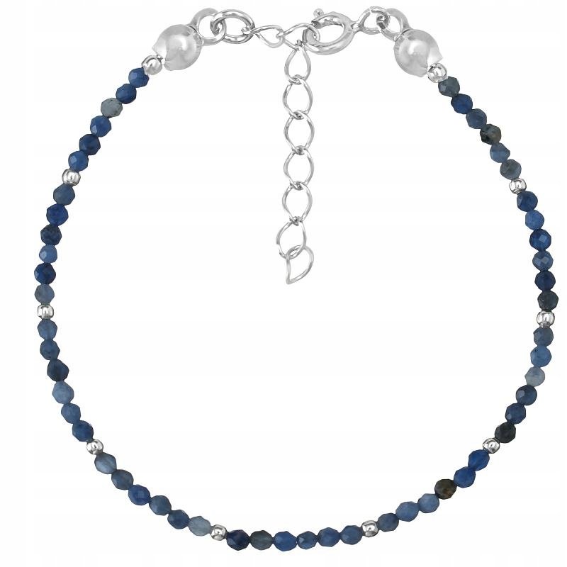 Stříbrný náramek sodalit 2 mm 15 cm