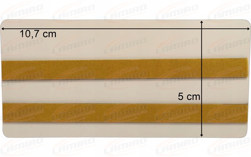 ODBLASK PROSTOKĄTNY PRZYKLEJANY ŻÓŁTY 48*105 Kolor pomarańczowy