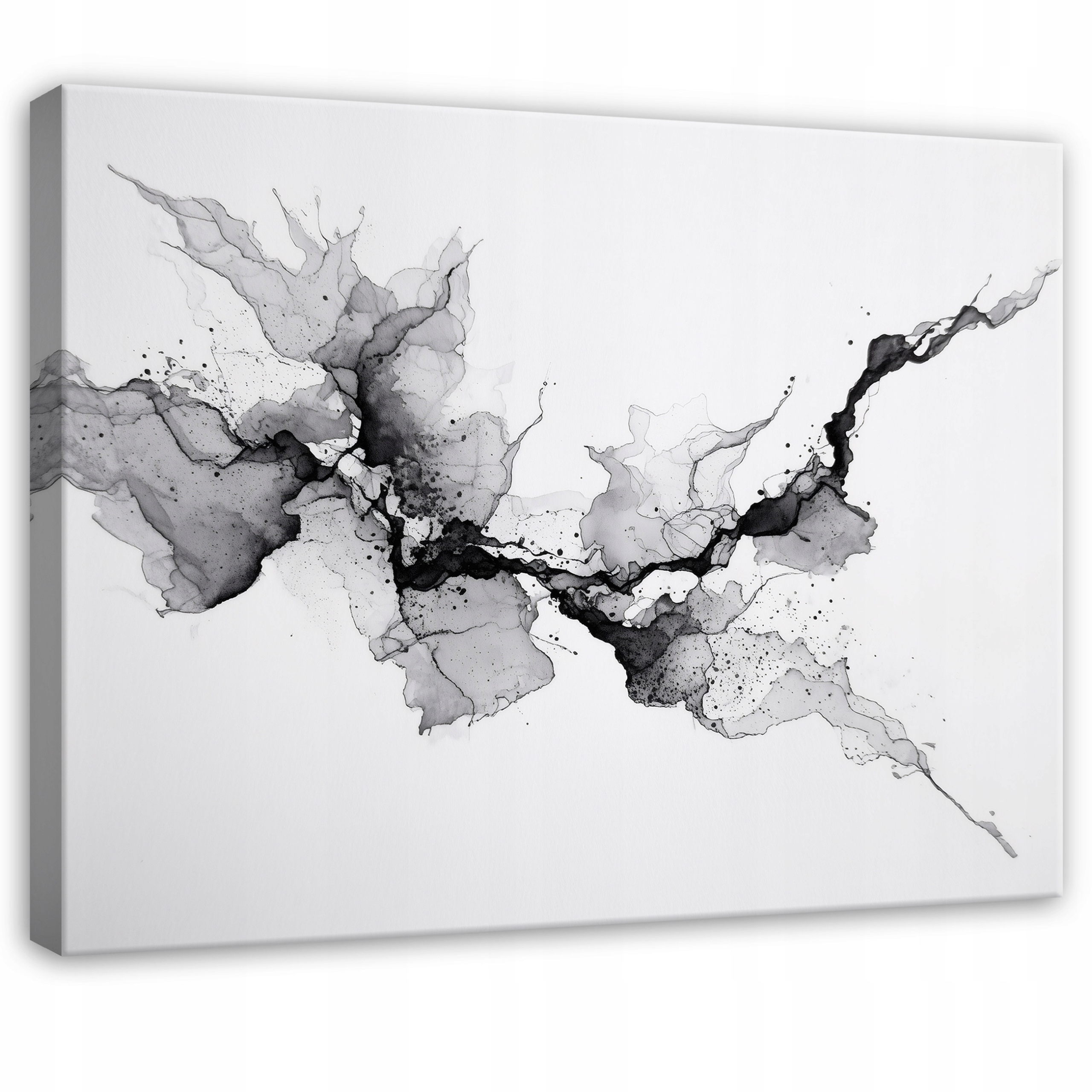 Obraz Mramor Abstrakce Akvarel Šedý Do Ložnice Obývacího Pokoje Na Plátně 120x80