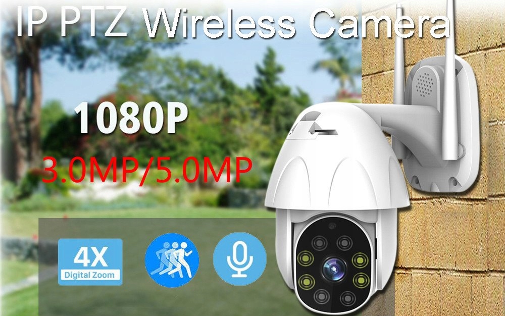 KAMERA WIFI OBROTOWA 3MPX IR20 MONITORING BUDOWY Model ip