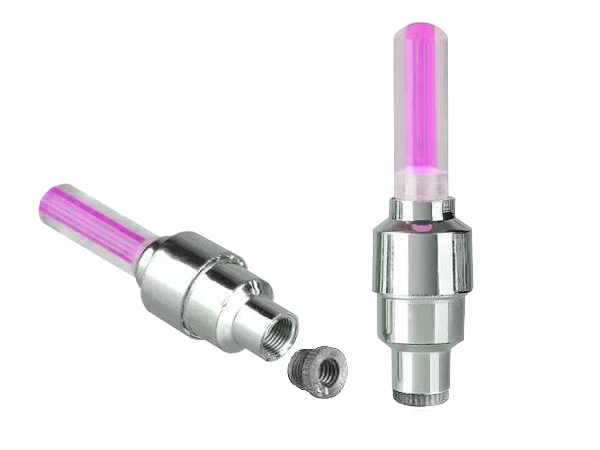 WENTYLE ŚWIECĄCE ROWEROWE WENTYL NA KOŁO 2 SZTUKI Model Wentyl LED