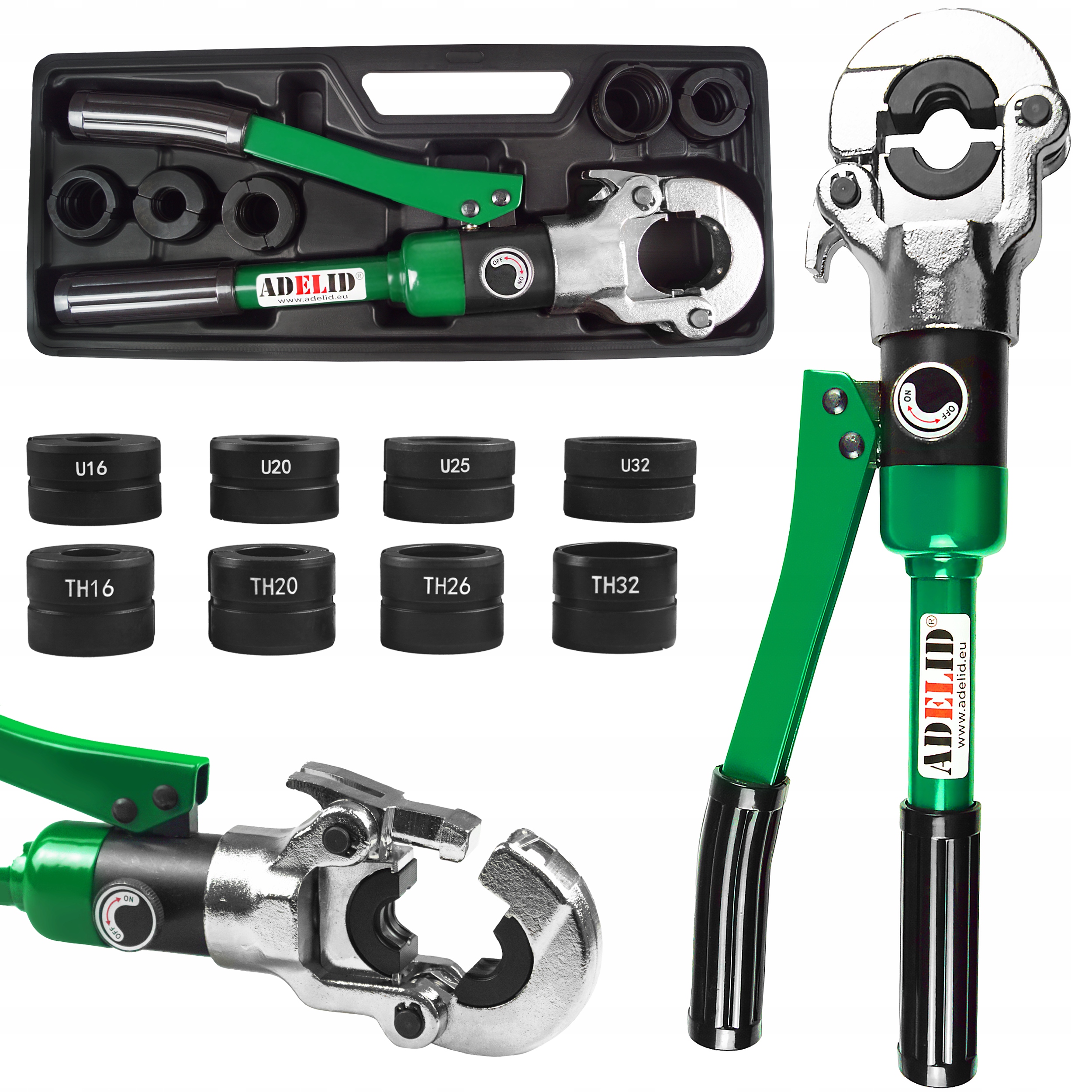 ZACISKARKA DO RUR PEX PRASKA HYDRAULICZNA 16-32MM SZCZYPCE ZACISKOWE (TH+U)
