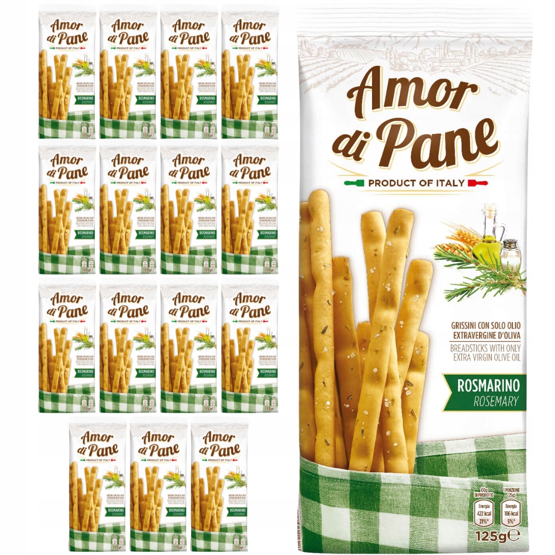 Levně Hosta Tyčinky Grissini s rozmarýnem 125 g x 18 kusů