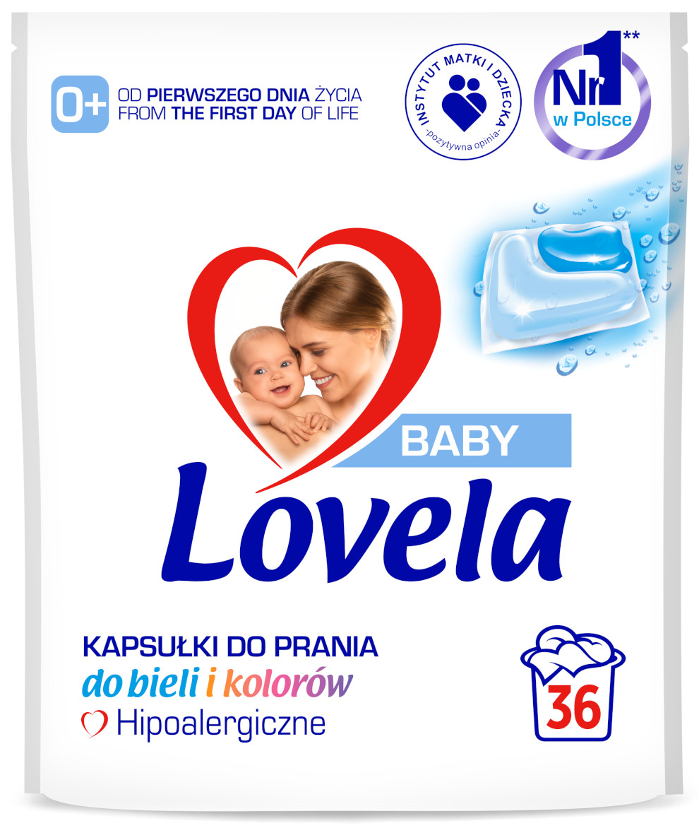 Levně Lovela Baby Kapsle na praní barev a bílé, hypoalergenní, 36 kusů