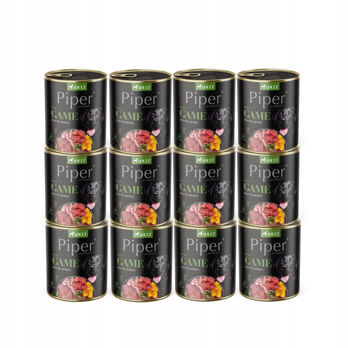 Levně Piper vlhké krmivo pro psy Zvěřina s dýní, sada konzerv 12 x 800 g