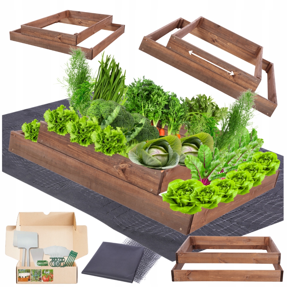 Pařeniště kaskádový regulovaný impregnát zeleninový záhon vyvýšená 18x90x60