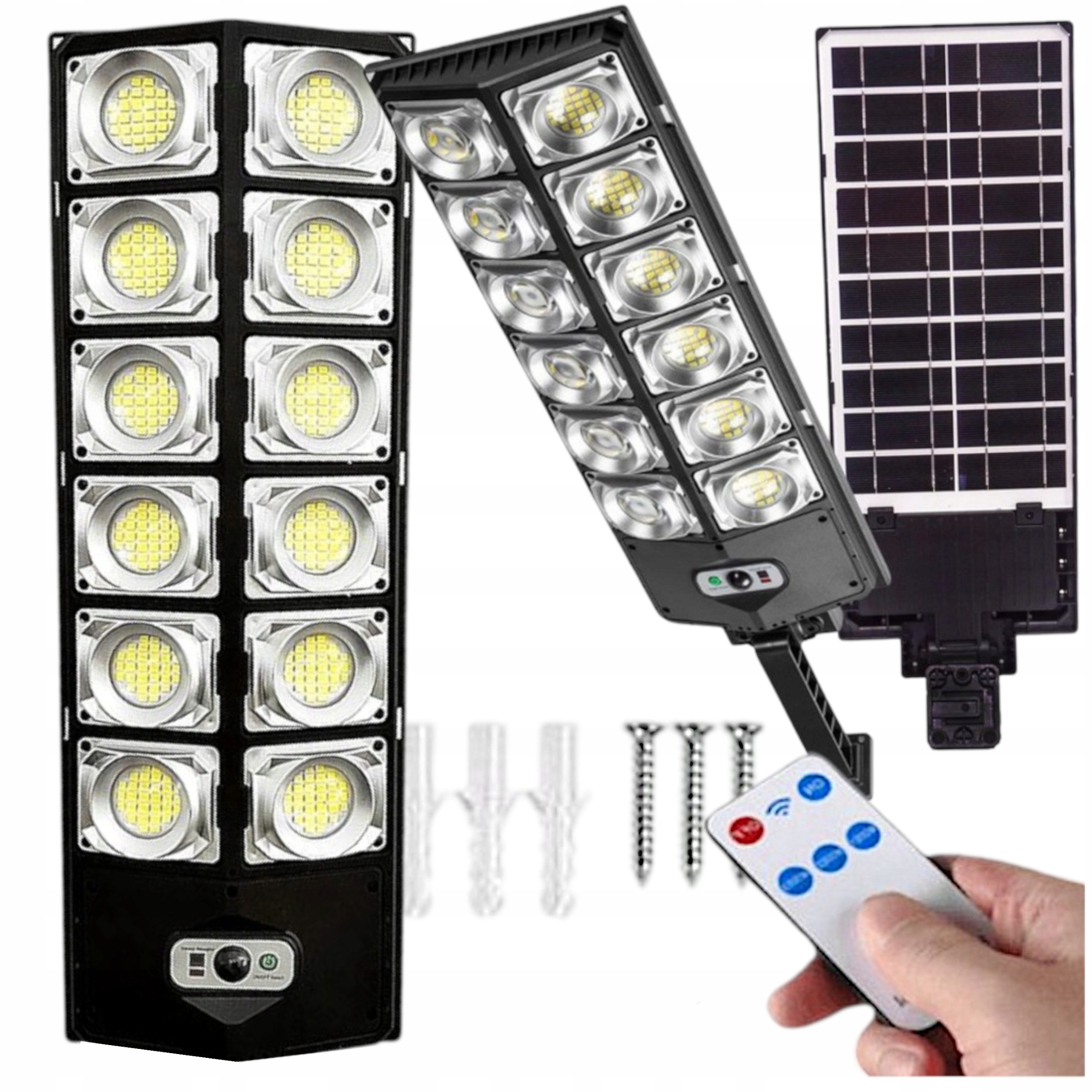 Lampa Solarna Uliczna Ogrodowa Latarnia 2000W 45000Im Czujnik Ruchu Pilot