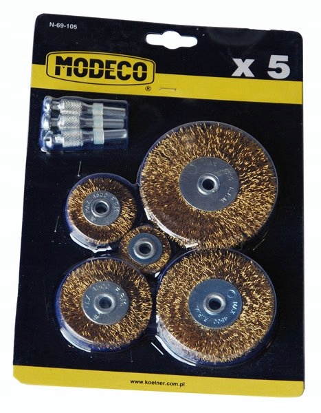 

Szczotki druciane do wiertarki kpl.8szt. Modeco