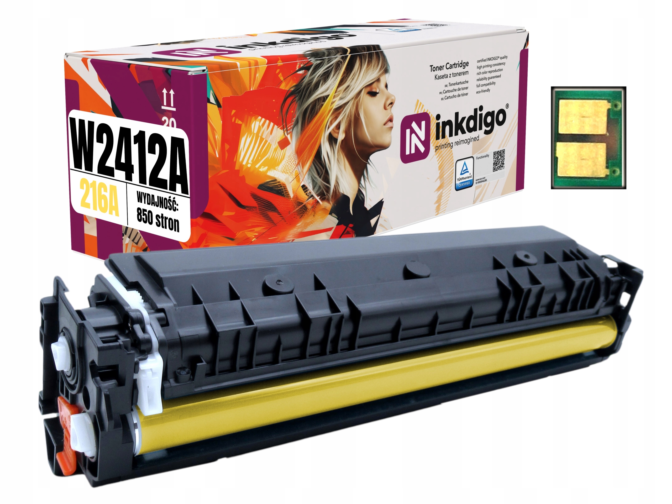 Náhradní toner s Chipem W2412A pro Hp Color LaserJet Pro M155nw M182n M183fw