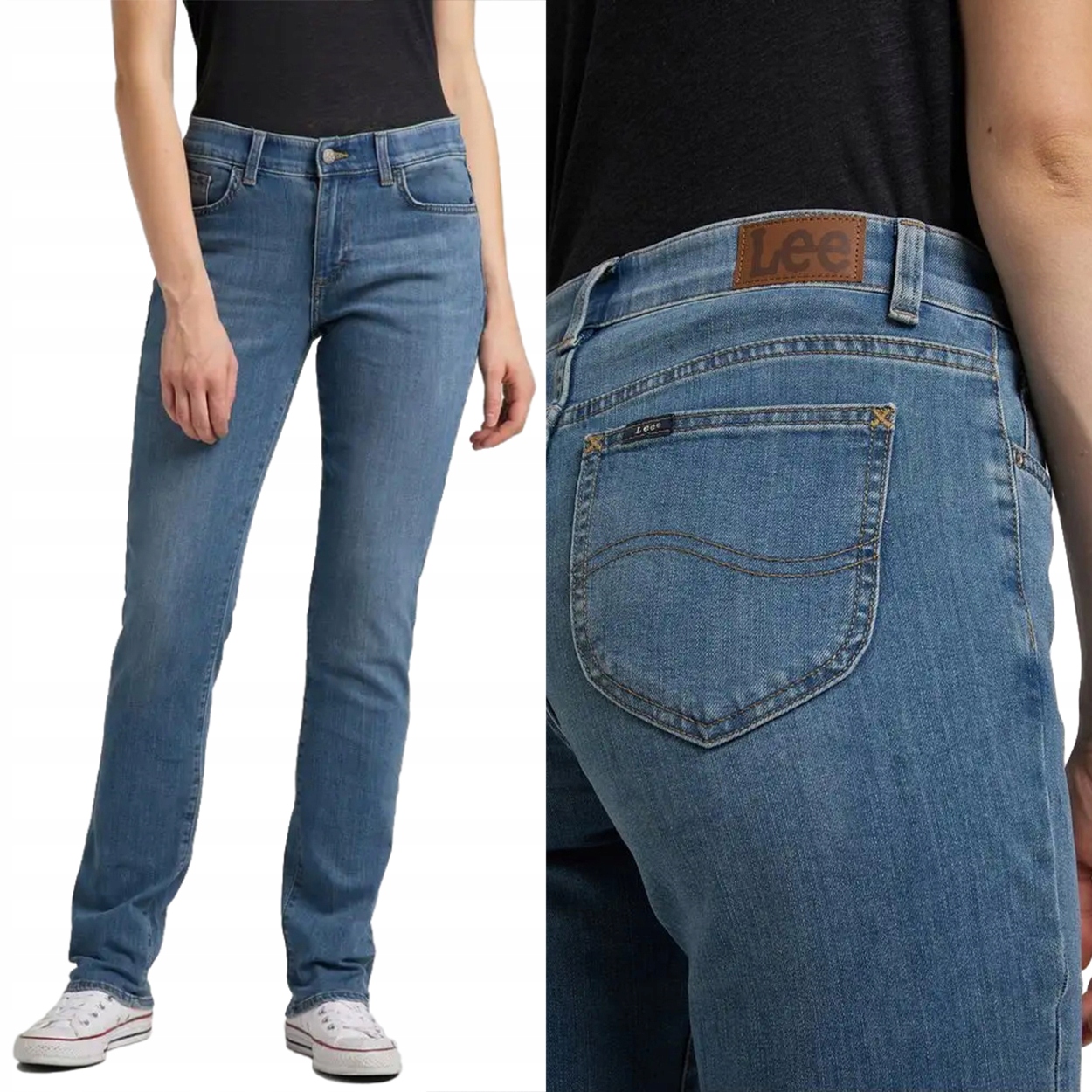 Lee Comfort Straight Moderní modré rovné kalhoty W28 L33