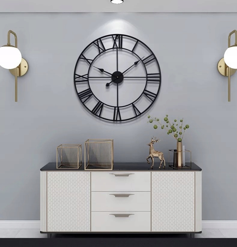 ZEGAR ŚCIENNY 50cm NA ŚCIANĘ LOFT RZYMSKI 3D RETRO DO SALONU BIURA DOMU Marka Asato