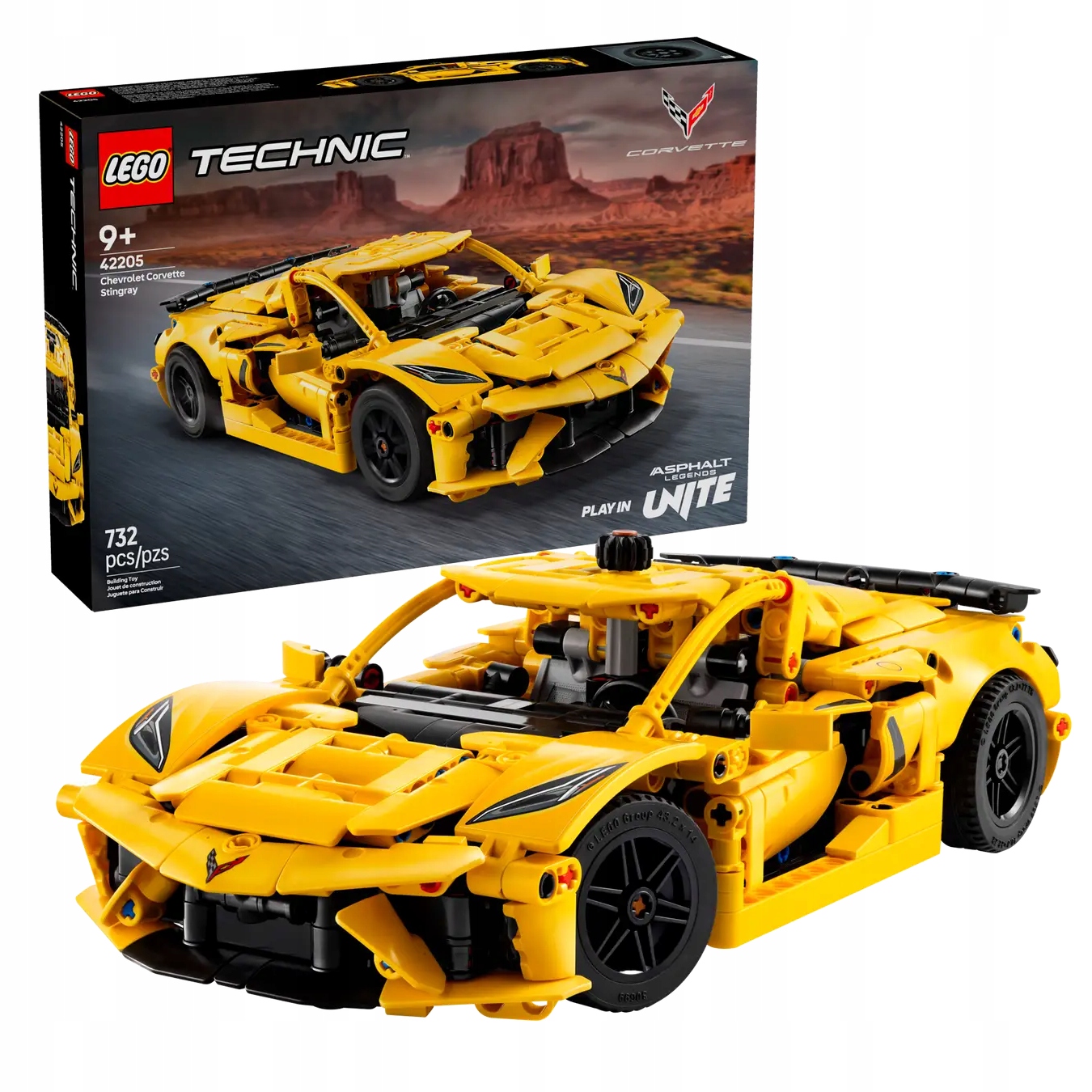 Lego Technic 42205 Chevrolet Corvette Stingray 732 Dílků