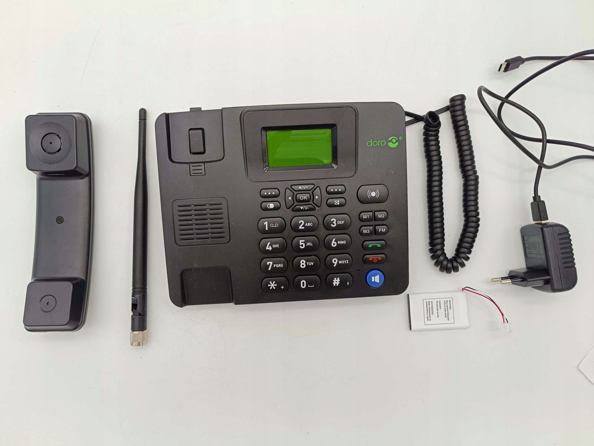 Stacjonarny telefon komórkowy Doro 4100H czarny Głośnik Tak