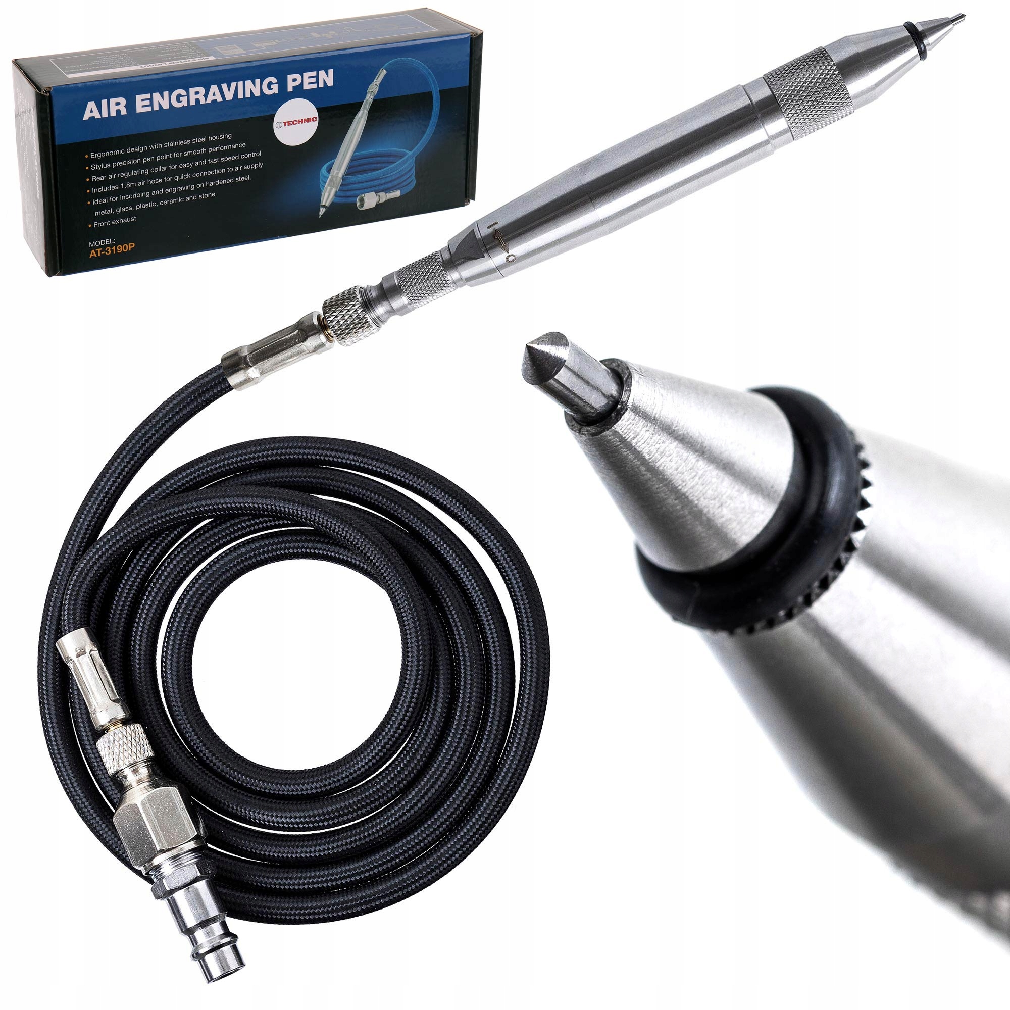 Pneumatická gravírka přesná hadice 1/8 m 13.00 bpm 150 mm