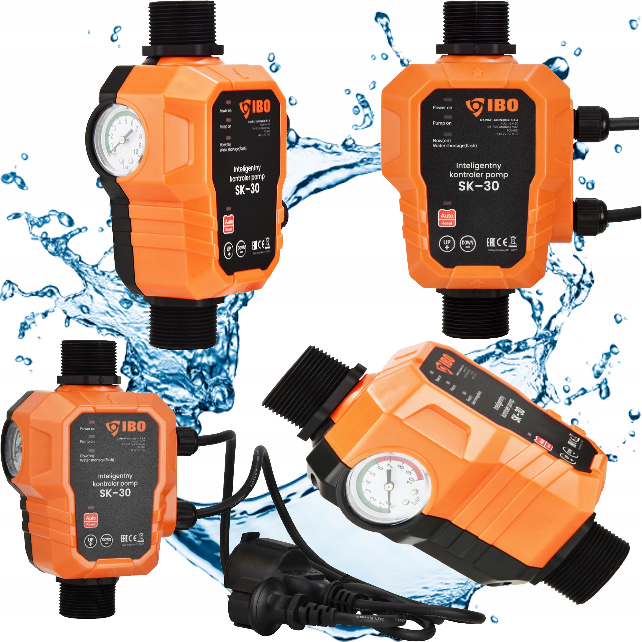 Ibo Automat SK-30 1" Inteligentny Wyłącznik Sterownik Pompy Ibo