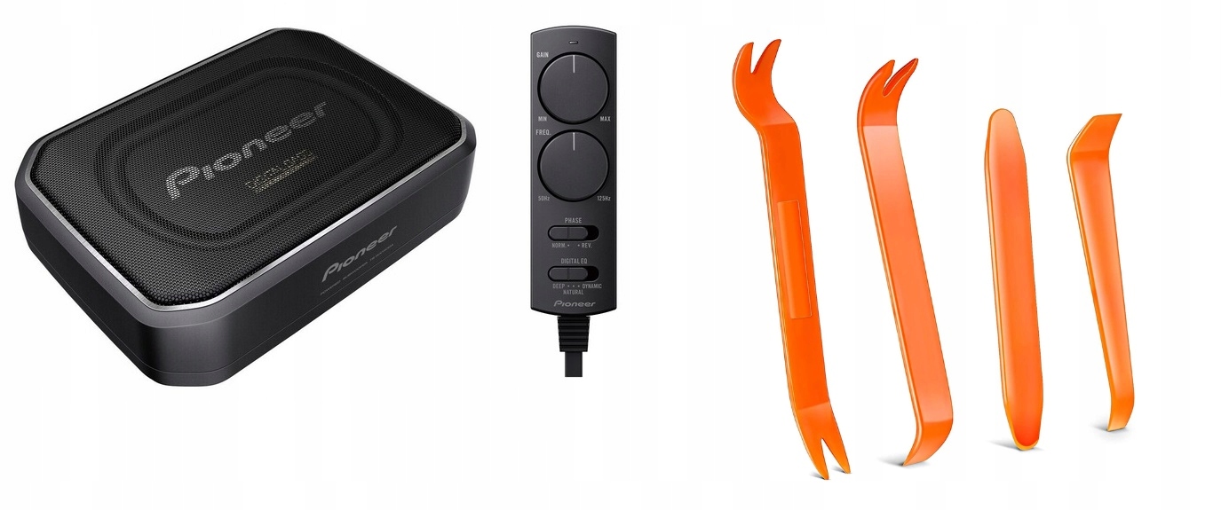 Pioneer TS-WX140DA Aktivní plochý subwoofer s dálkovým ovládáním pod křeslo klíče