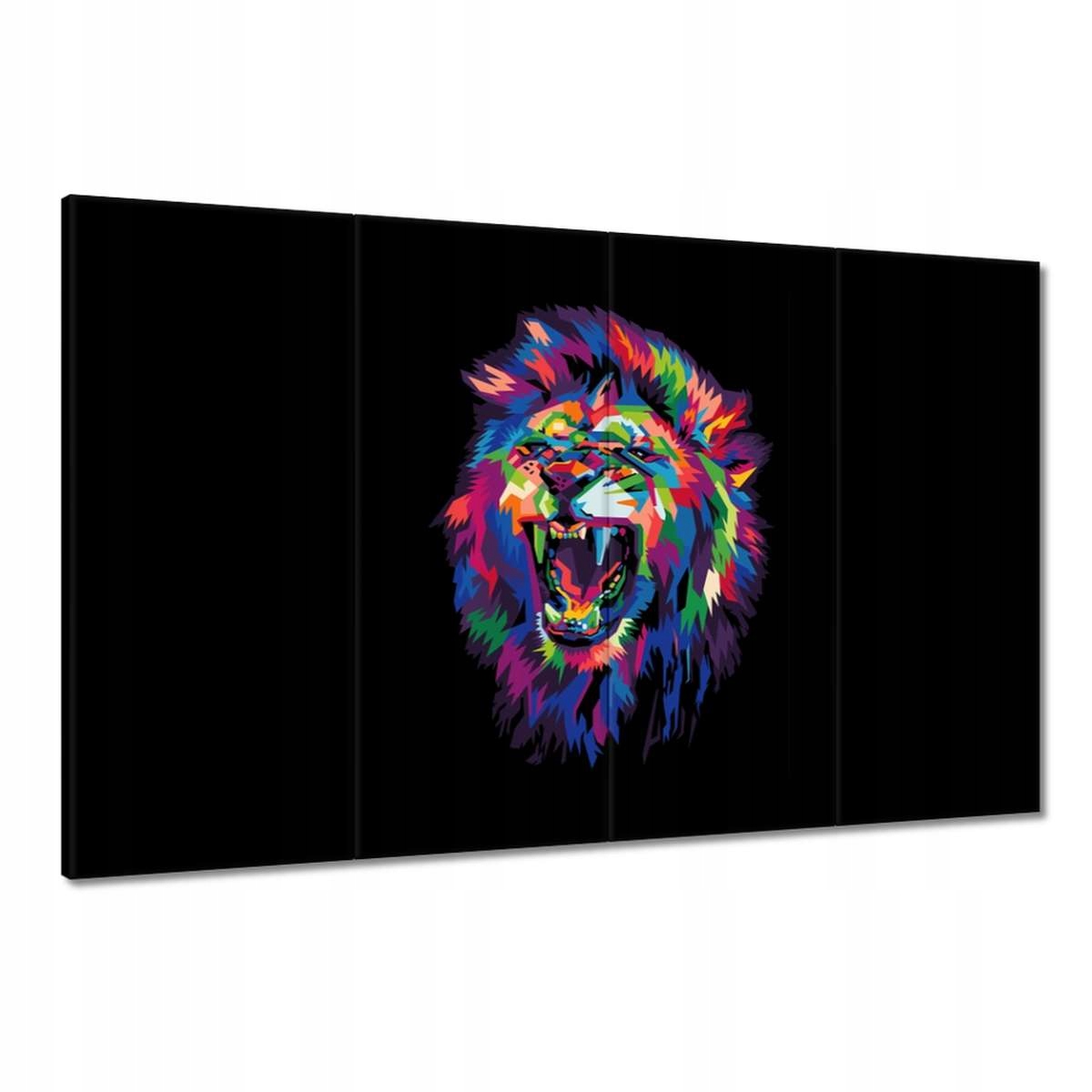 Obrazy 120x80 Barevný řvoucí tygr