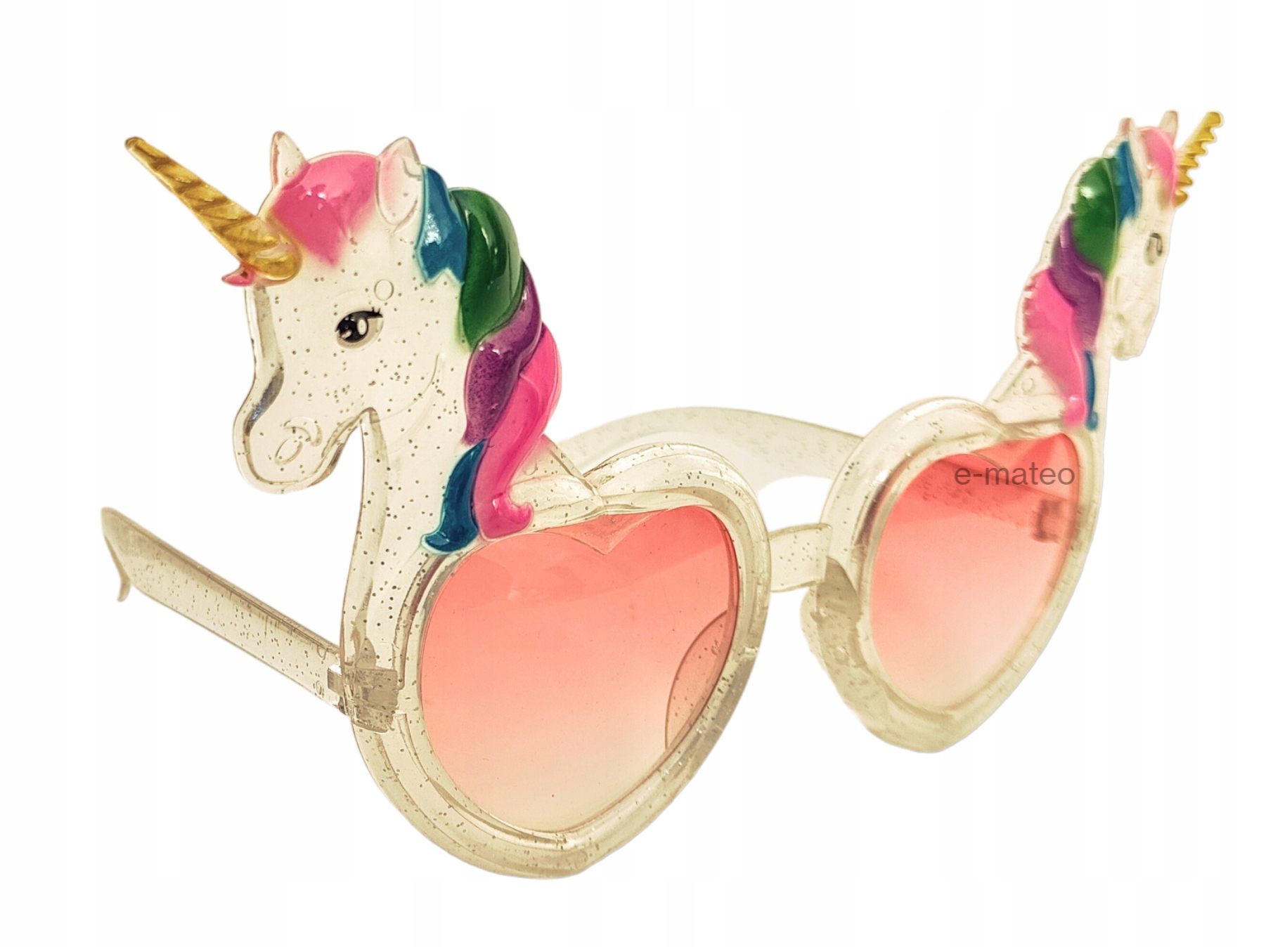 Śmieszne OKULARY NA IMPREZĘ DO Foto Budki urodziny SERCA Jednorożec Marka bez marki