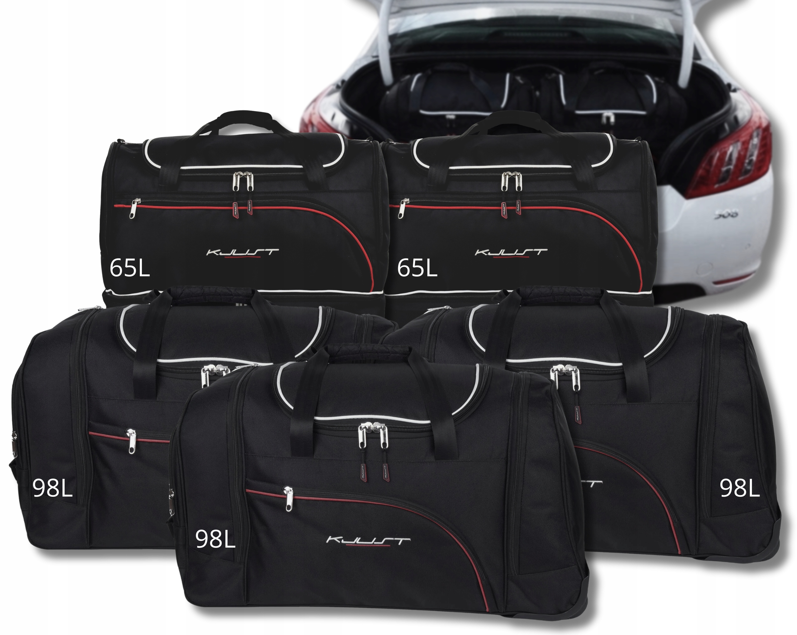 Cestovná Taška Do Kufra Peugeot 508 Limousine 2011-2014 5 ks